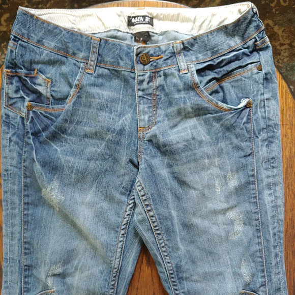 Allen B. Moto Style Medium Wash Skinny Jeans Size Women's 10 - Picture 2 of 13